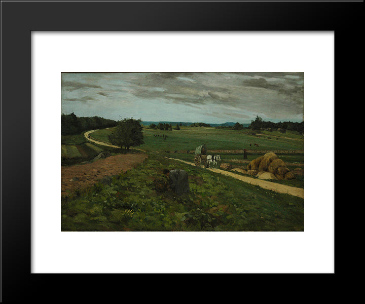 Untitled (View Of A Field) 20x24 Black Modern Wood Framed Art Print Poster by Andreescu, Ion