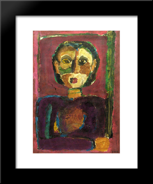 Portret 20x24 Black Modern Wood Framed Art Print Poster by Pacea, Ion