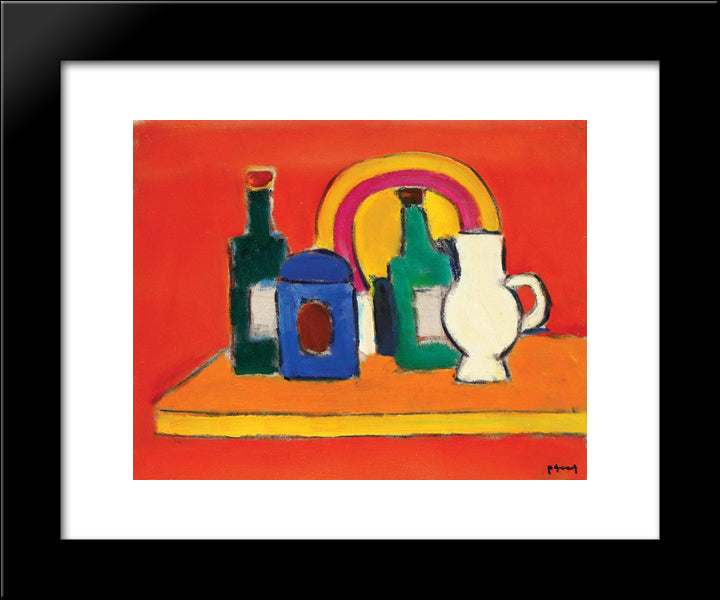 Still Life 20x24 Black Modern Wood Framed Art Print Poster by Pacea, Ion