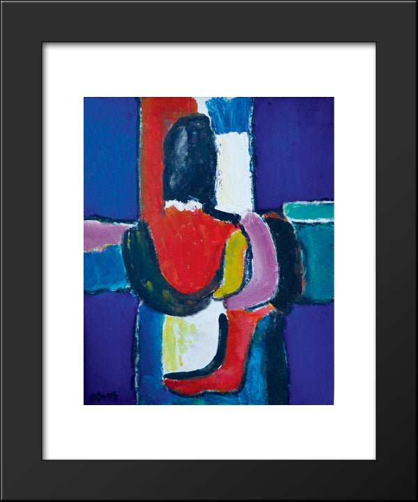 Totem 20x24 Black Modern Wood Framed Art Print Poster by Pacea, Ion
