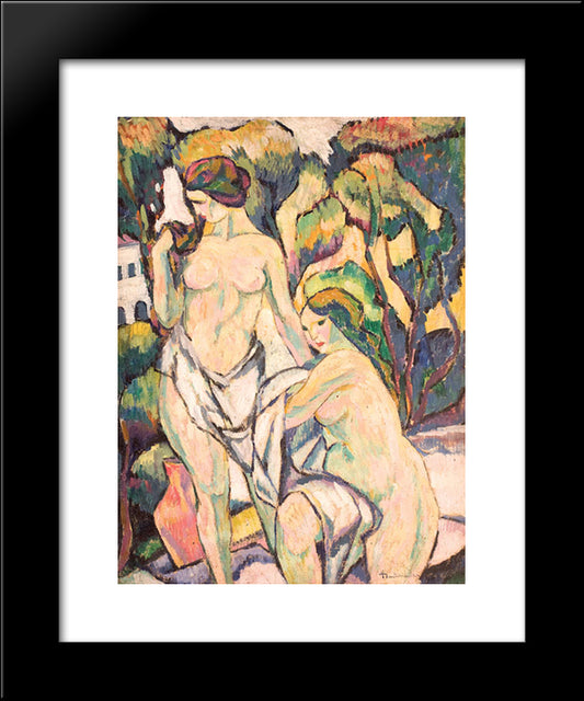 Baigneuses 20x24 Black Modern Wood Framed Art Print Poster by Theodorescu Sion, Ion