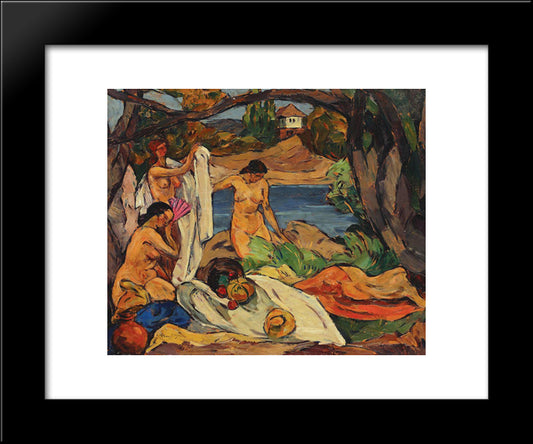 By The Water 20x24 Black Modern Wood Framed Art Print Poster by Theodorescu Sion, Ion