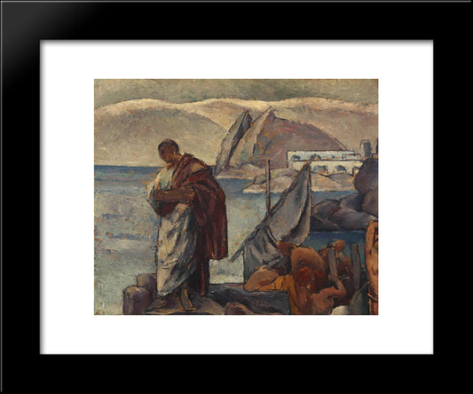 Ovid In Exile 20x24 Black Modern Wood Framed Art Print Poster by Theodorescu Sion, Ion