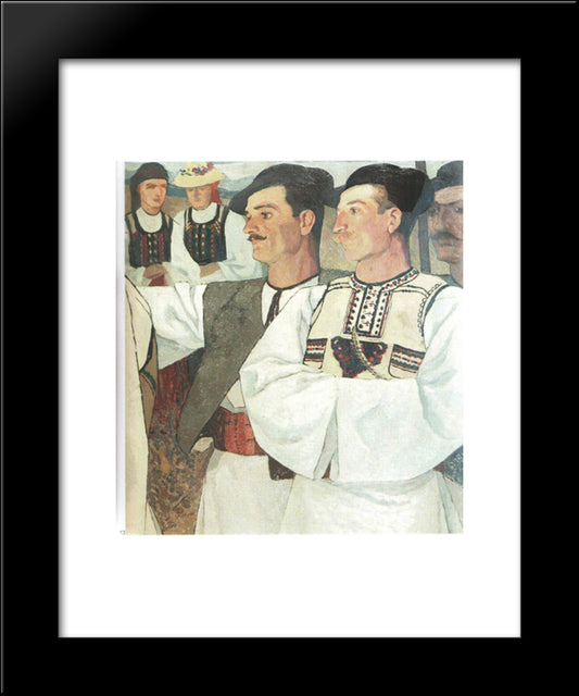 Peasants Of Abrud 20x24 Black Modern Wood Framed Art Print Poster by Theodorescu Sion, Ion