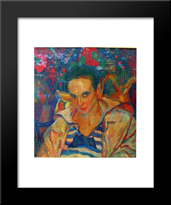 Portrait Of Lola Schmierer Roth 20x24 Black Modern Wood Framed Art Print Poster by Theodorescu Sion, Ion