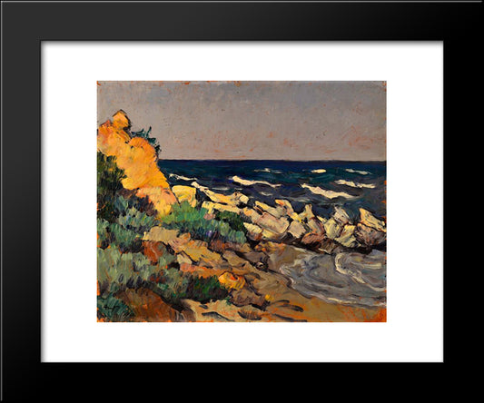 Seashore 20x24 Black Modern Wood Framed Art Print Poster by Theodorescu Sion, Ion