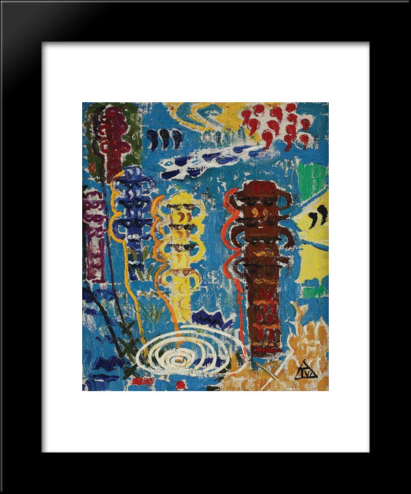 After Wars (Rebirth) 20x24 Black Modern Wood Framed Art Print Poster by Tuculescu, Ion