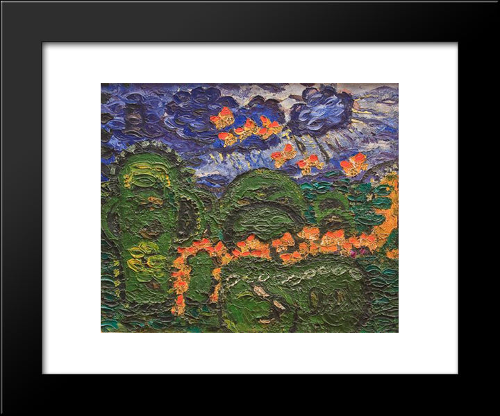 Butterfly Dance 20x24 Black Modern Wood Framed Art Print Poster by Tuculescu, Ion