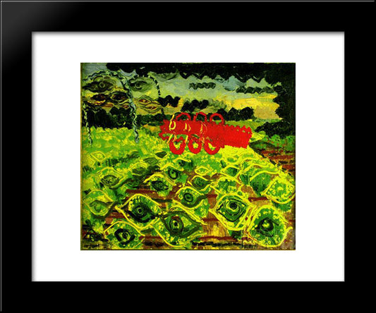 Moods Of The Field 20x24 Black Modern Wood Framed Art Print Poster by Tuculescu, Ion