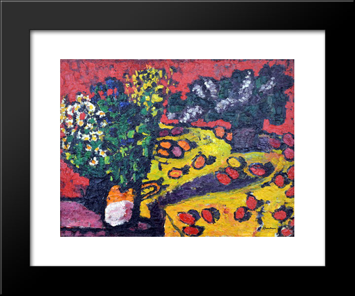 Red Eggs 20x24 Black Modern Wood Framed Art Print Poster by Tuculescu, Ion