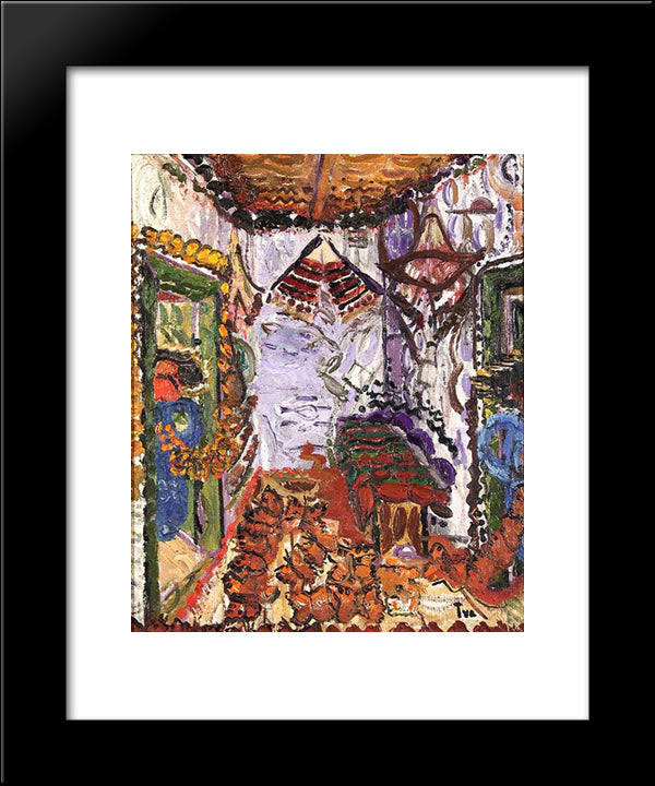 Rural Interior With Covers 20x24 Black Modern Wood Framed Art Print Poster by Tuculescu, Ion