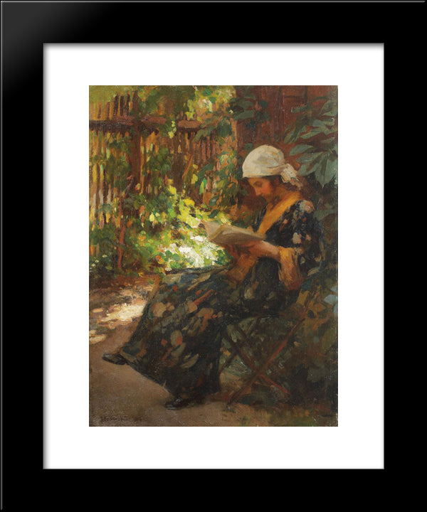 Summer Afternoon 20x24 Black Modern Wood Framed Art Print Poster by Strambu, Ipolit