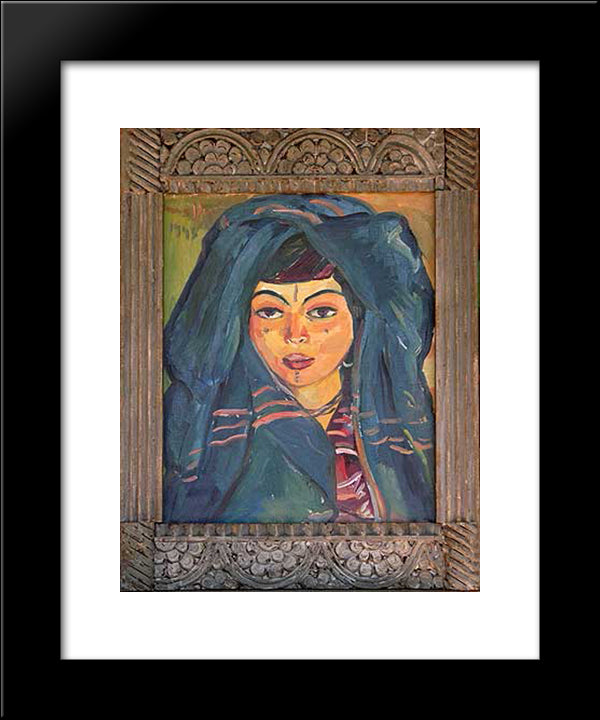 Berber Girl 20x24 Black Modern Wood Framed Art Print Poster by Stern, Irma