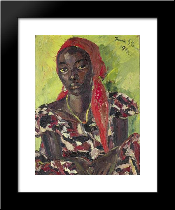 Congolese Beauty 20x24 Black Modern Wood Framed Art Print Poster by Stern, Irma