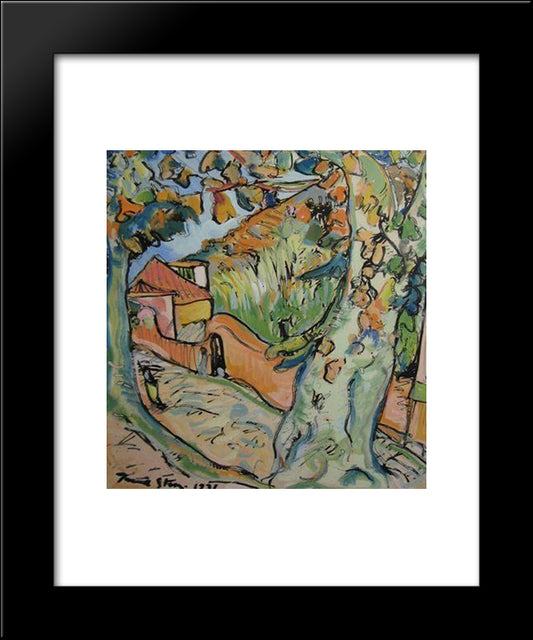 Country Road, Madeira 20x24 Black Modern Wood Framed Art Print Poster by Stern, Irma