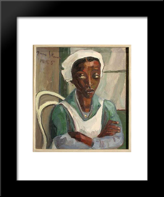 Maid In Uniform 20x24 Black Modern Wood Framed Art Print Poster by Stern, Irma