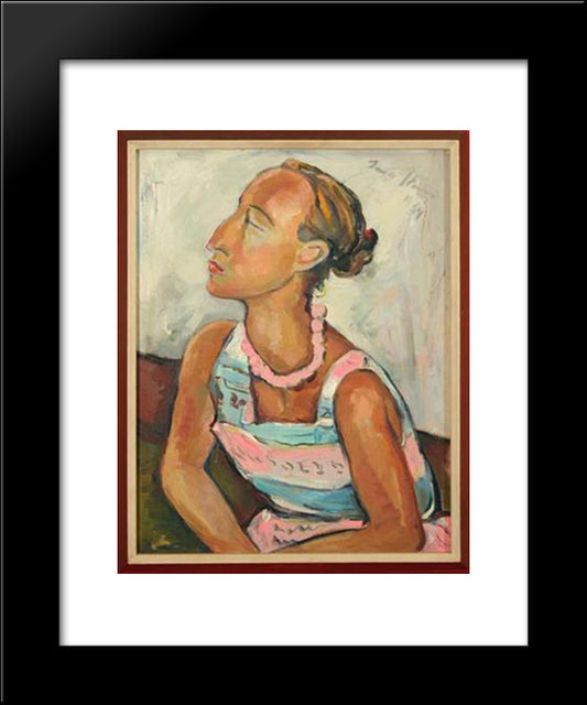 Portrait Of Helene Kriel 20x24 Black Modern Wood Framed Art Print Poster by Stern, Irma