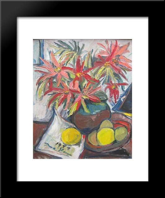 Still Life With Lillies 20x24 Black Modern Wood Framed Art Print Poster by Stern, Irma