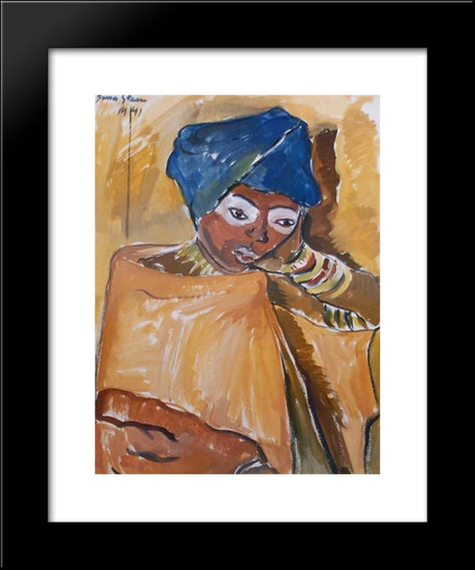Zanzibar Lady 20x24 Black Modern Wood Framed Art Print Poster by Stern, Irma