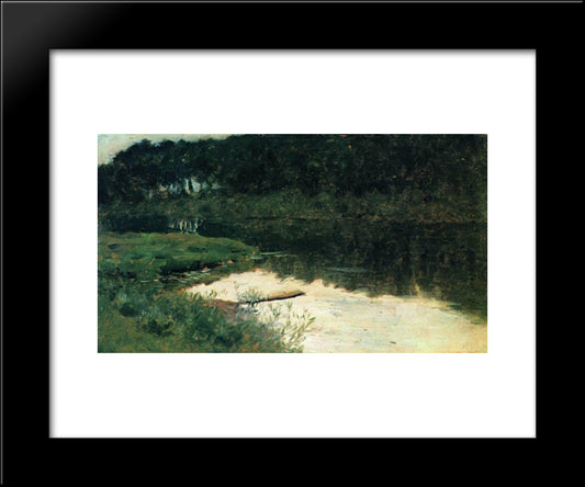 Abramtsevo 20x24 Black Modern Wood Framed Art Print Poster by Levitan, Isaac