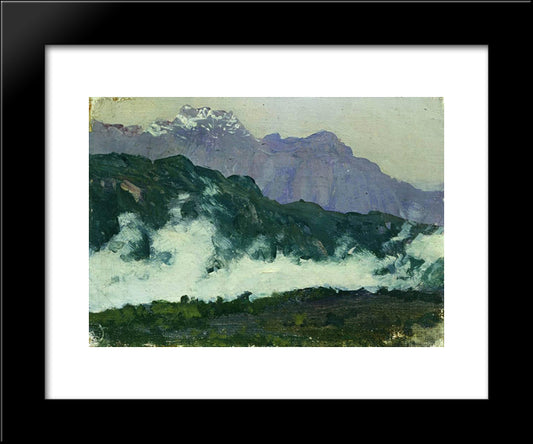 Alps 20x24 Black Modern Wood Framed Art Print Poster by Levitan, Isaac