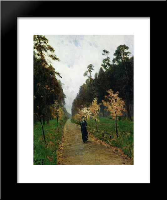 Autumn Day, Sokolniki 20x24 Black Modern Wood Framed Art Print Poster by Levitan, Isaac