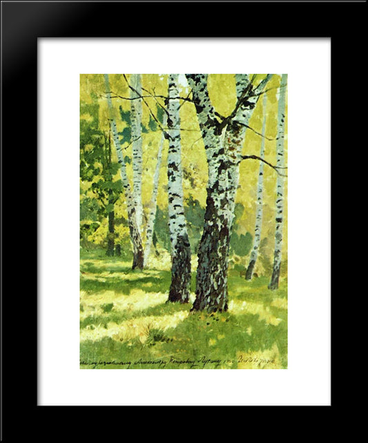 Birch Grove 20x24 Black Modern Wood Framed Art Print Poster by Levitan, Isaac