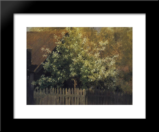 Bird Cherry Tree 20x24 Black Modern Wood Framed Art Print Poster by Levitan, Isaac