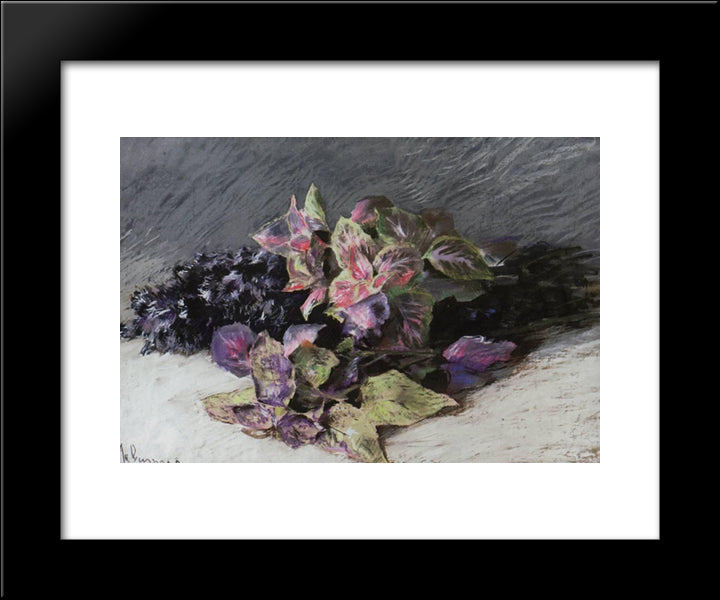 Coleus 20x24 Black Modern Wood Framed Art Print Poster by Levitan, Isaac