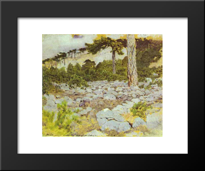 Crimea. In The Mountains. 20x24 Black Modern Wood Framed Art Print Poster by Levitan, Isaac