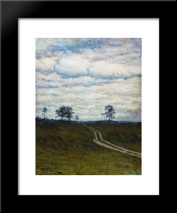 Gloomy 20x24 Black Modern Wood Framed Art Print Poster by Levitan, Isaac