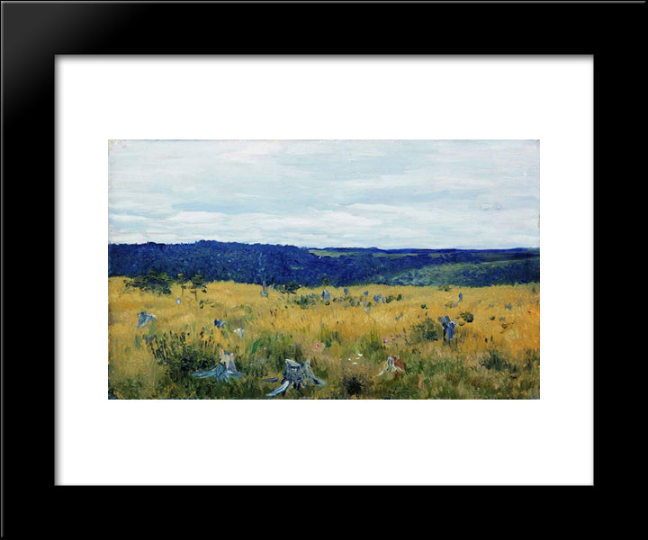 Gray Day 20x24 Black Modern Wood Framed Art Print Poster by Levitan, Isaac