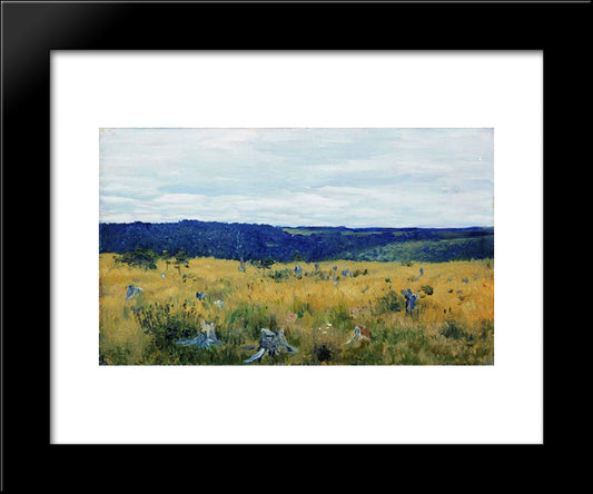Gray Day 20x24 Black Modern Wood Framed Art Print Poster by Levitan, Isaac