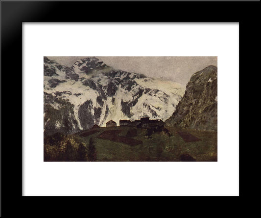 In Alps 20x24 Black Modern Wood Framed Art Print Poster by Levitan, Isaac