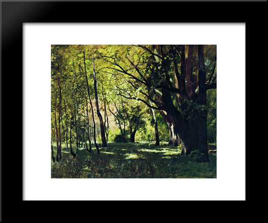 In The Park 20x24 Black Modern Wood Framed Art Print Poster by Levitan, Isaac