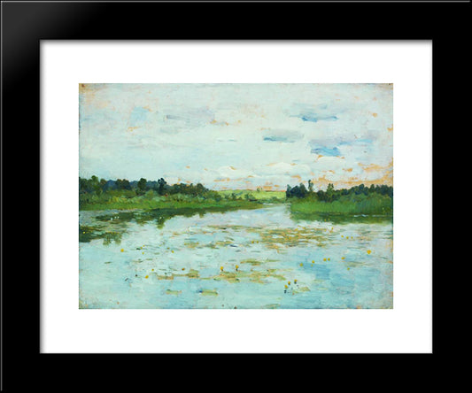 Lake 20x24 Black Modern Wood Framed Art Print Poster by Levitan, Isaac