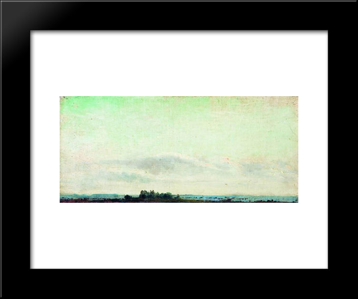 Landscare. Distant View. 20x24 Black Modern Wood Framed Art Print Poster by Levitan, Isaac