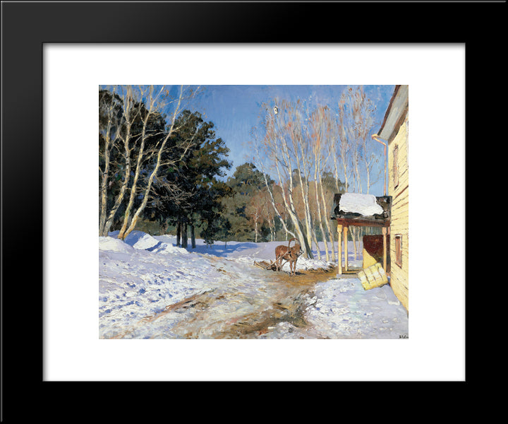 March 20x24 Black Modern Wood Framed Art Print Poster by Levitan, Isaac