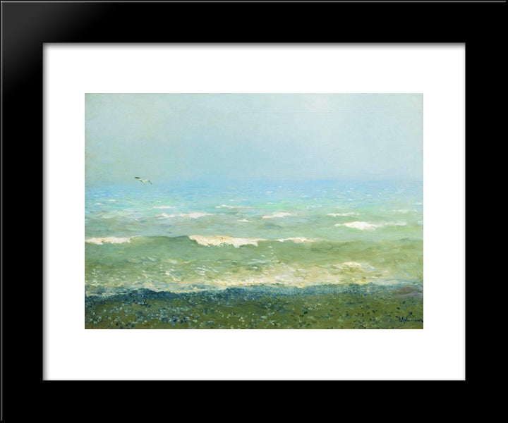 Mediterranean Seacoast 20x24 Black Modern Wood Framed Art Print Poster by Levitan, Isaac