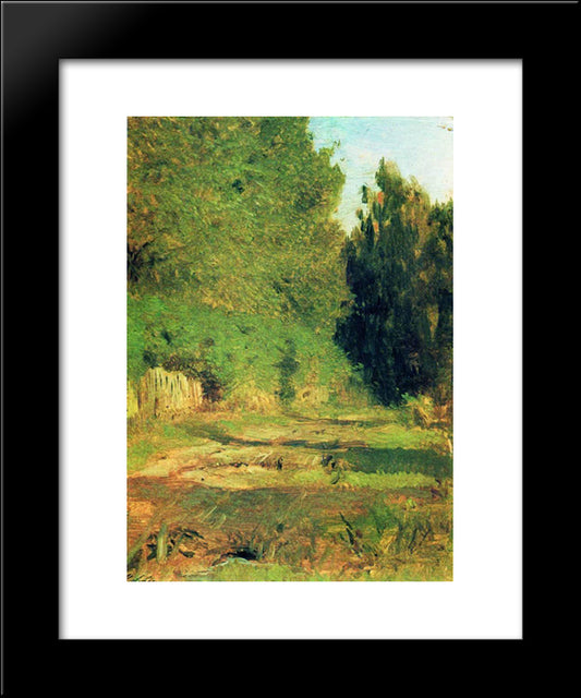 Near The Grove 20x24 Black Modern Wood Framed Art Print Poster by Levitan, Isaac