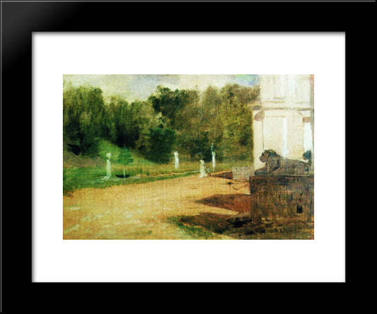 Ostankino 20x24 Black Modern Wood Framed Art Print Poster by Levitan, Isaac