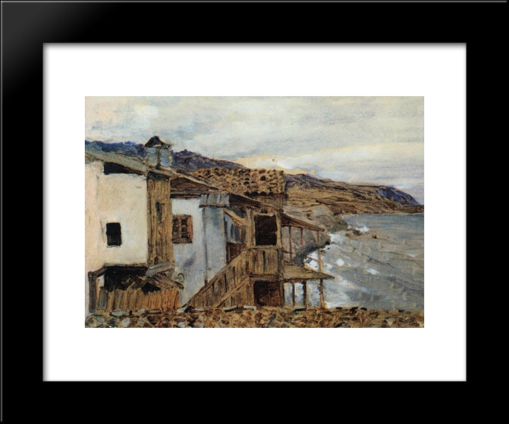 Seascape 20x24 Black Modern Wood Framed Art Print Poster by Levitan, Isaac