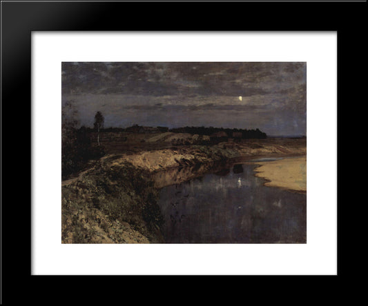 Silence 20x24 Black Modern Wood Framed Art Print Poster by Levitan, Isaac