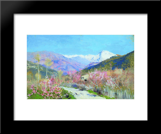 Spring In Italy 20x24 Black Modern Wood Framed Art Print Poster by Levitan, Isaac