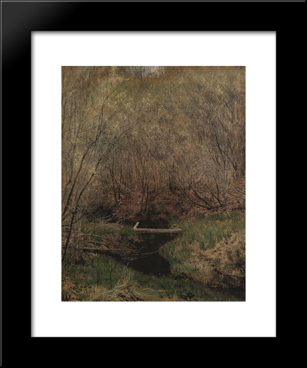 Spring In The Forest 20x24 Black Modern Wood Framed Art Print Poster by Levitan, Isaac