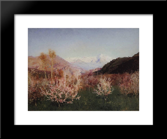 Springtime In Italy 20x24 Black Modern Wood Framed Art Print Poster by Levitan, Isaac