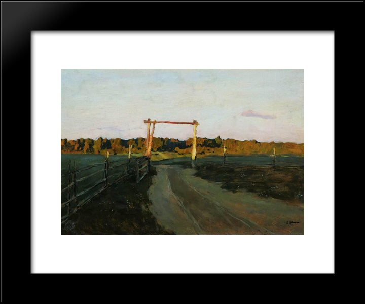 Summer Evening 20x24 Black Modern Wood Framed Art Print Poster by Levitan, Isaac