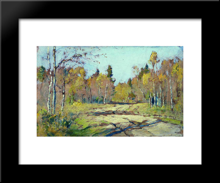 Sunny Autumn Day 20x24 Black Modern Wood Framed Art Print Poster by Levitan, Isaac