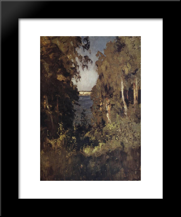 The Gully 20x24 Black Modern Wood Framed Art Print Poster by Levitan, Isaac