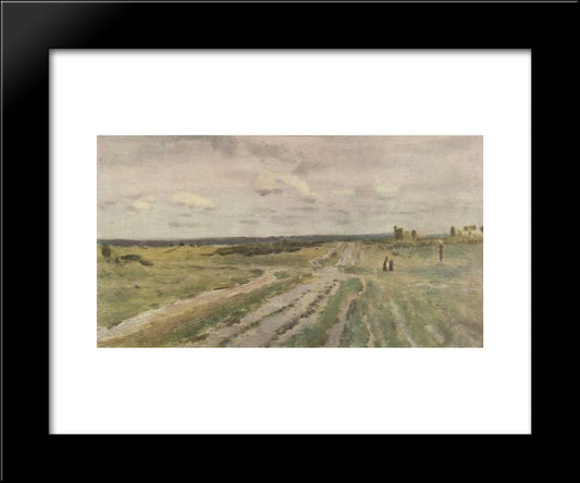 The Vladimir'S Road 20x24 Black Modern Wood Framed Art Print Poster by Levitan, Isaac